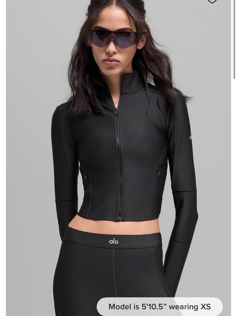 ALO Yoga Black High-Waist Performance Leggings and zip up set - Picture 12 of 16